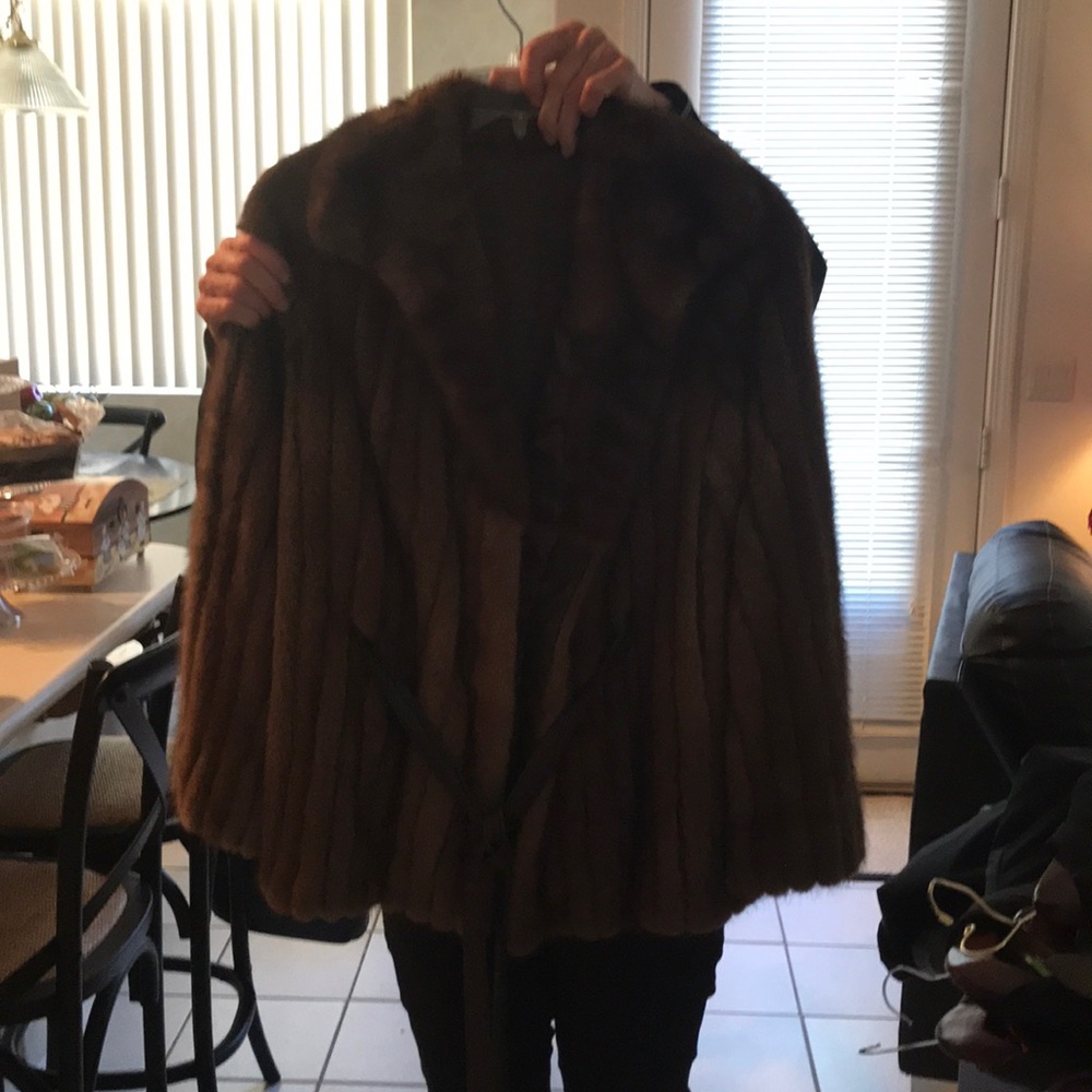 Ladies brown mink jacket